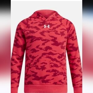 Under Armour Boys Red Patterned Hoodie